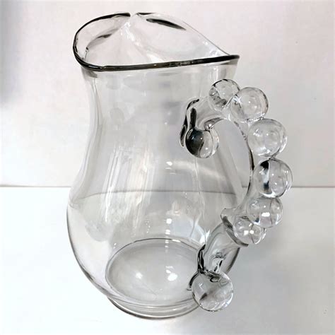Vintage Imperial Glass Candlewick Water Pitcher 9 Ice Etsy