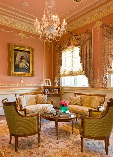 classic  elegant victorian living room designs