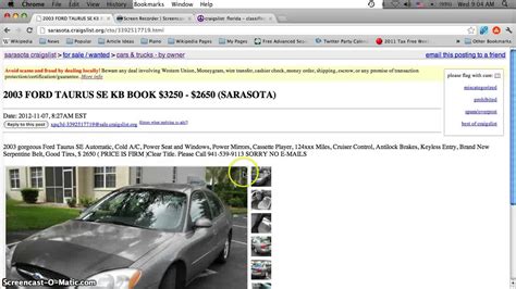 Изображение jacksonville craigslist cars by owner. Craigslist Sarasota Florida Used Cars, Trucks and Vans ...