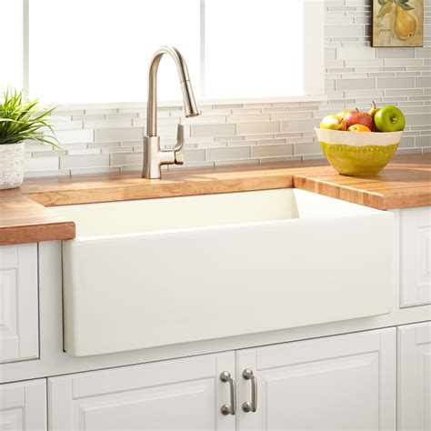 33 Grigham Reversible Fireclay Farmhouse Sink Biscuit Farmhouse