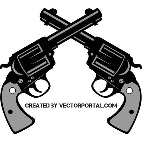 Crossed Pistols Royalty Free Stock Svg Vector And Clip Art