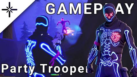 New Party Trooper Fortnite Skin Gameplay Halloween Skull Trooper For