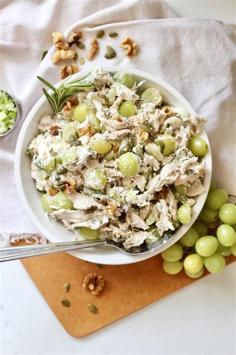 Easy Chicken Salad With Grapes And Walnuts Milk And Honey Nutrition