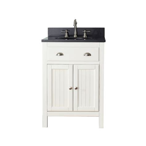 Save 15% more at checkout. 24 Inch Single Sink Bathroom Vanity in French White ...