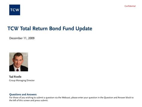 PPT TCW Total Return Bond Fund Update PowerPoint Presentation Free