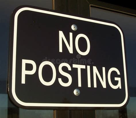No Posting Sign Stock Photo Image Of Prohibit Black Sign 84556