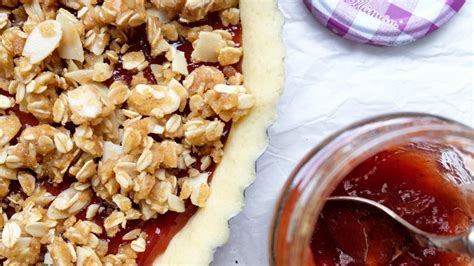 Recipe Strawberry Jam Crumble Tart Eat Live Travel Write