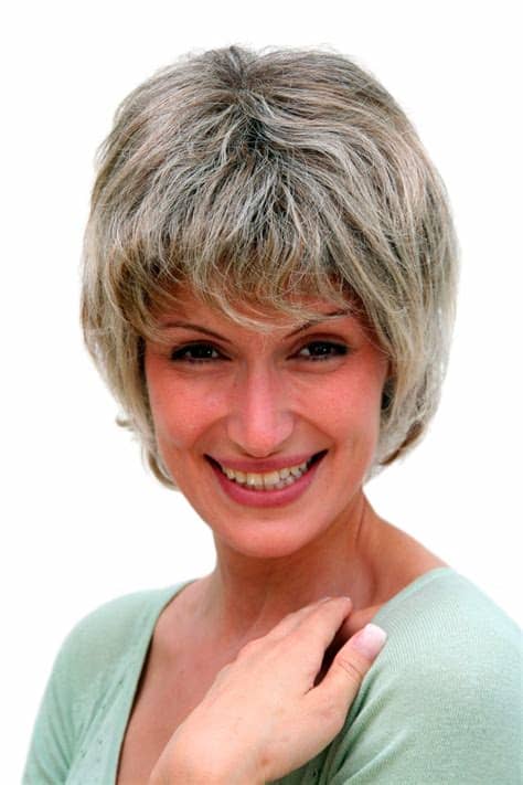 Perücke grau kurze Haare reife Dame 26062-4T220H12