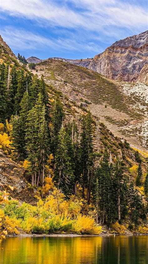 Jezioro Convict Lake I Góry Sierra Nevada Tapeta Na Telefon