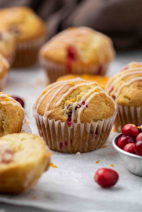 Easy And Moist Cranberry Orange Muffins With Orange Glaze Lifestyle Of