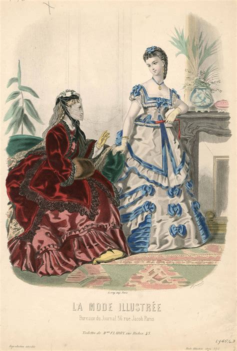 La Mode Illustrée 1872 Fashion Illustration Vintage Fashion Plates