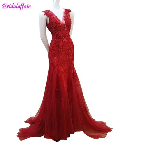 2018 Women Summer Sex Party Dress Red Off The Shoulder Tulle Mermaid