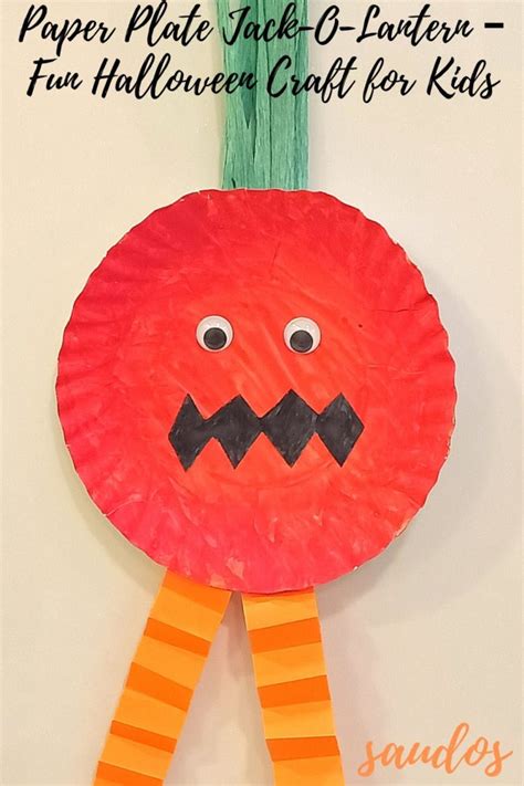 Paper Plate Jack O Lantern Fun Halloween Craft For Kids