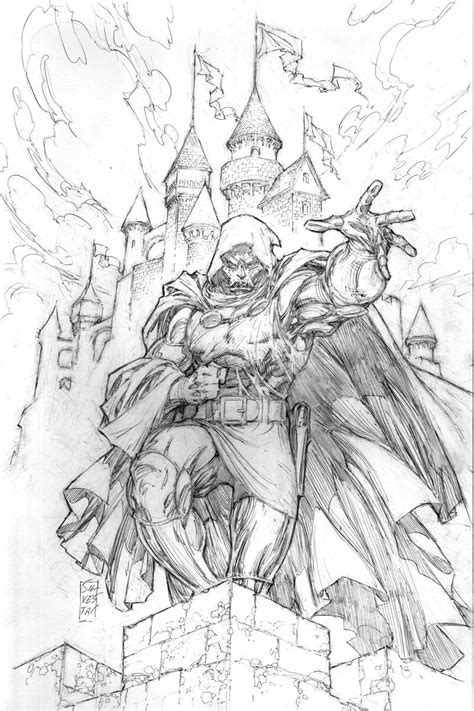 Dr Doom Pencils By Marc Silvestri Comic Book Artwork Comics Artwork