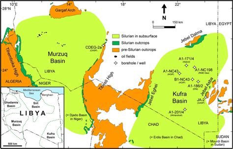 Map Showing Distribution Of The Silurian Tanezzuft Formation In The