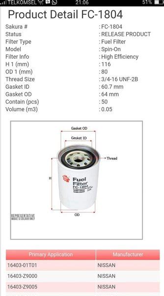 Jual Jual Filter Solar Fuel Filter Nissan Sd Atas Fc Sakura Di Lapak Ridit Shop