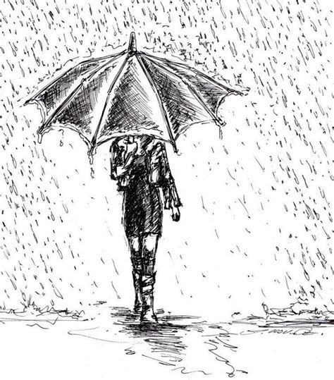 Paraguas de dibujos animados lluvia. dibujo hombre bajo la lluvia - Buscar con Google | Rain ...