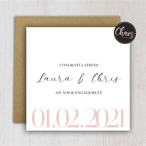 Personalised Engagement Card On Your Engagement Card Etsy Uk