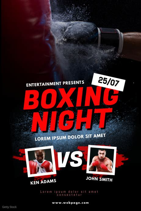 Boxing Event Flyer Template Postermywall