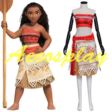 Newest Movie Moana Cosplay Costume Halloween Costumes For Adult Women Sexy Princess Moana