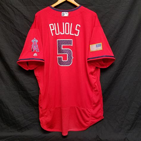 Albert Pujols Game Used 4th Of July Jersey Mlb Auctions