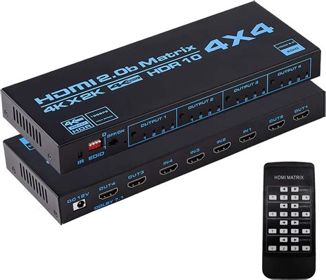 Buy Enbuer Hdmi Matrix Switch 4x4 4k Hdmi Matrix Switcher Splitter 4 In 4 Out Box With Edid