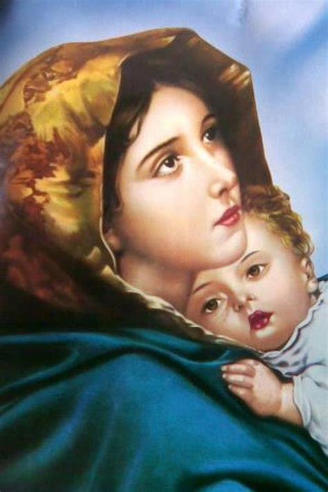 Virgin Mary And Baby Jesus Paintings