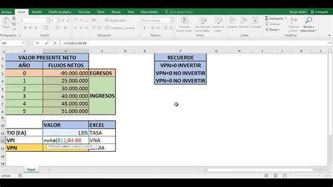 Formula Para Calcular El Valor Presente Neto En Excel Design Talk