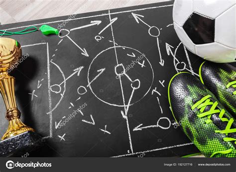 Soccer Plan Chalkboard Formation Tactic — Stock Photo © Fotofabrika
