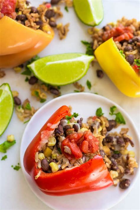 Vegetarian Mexican Stuffed Peppers Recipe Healthy Holiday Recipes