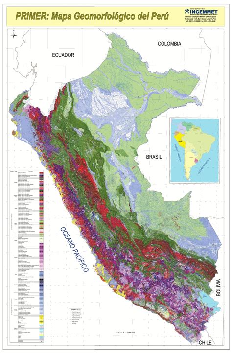 Peligros GeolÓgicos En El PerÚ Primer Mapa Geomorfológico Del Perú