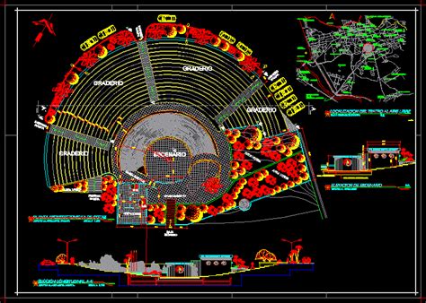 Amphitheater Project Dwg Full Project For Autocad Designs Cad