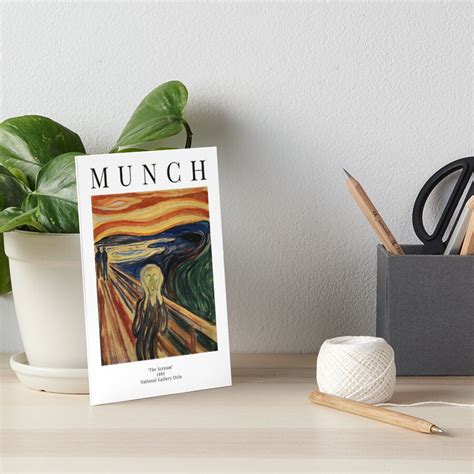 the scream edvard munch exhibition poster art board print by ganhtai7959 redbubble