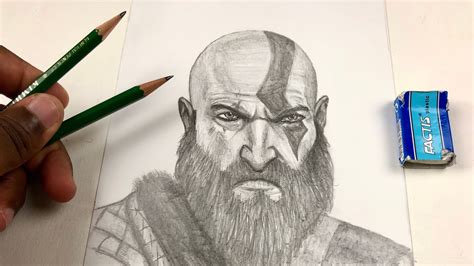 How To Draw Kratos Step By Step God Of War Two Pencils Youtube