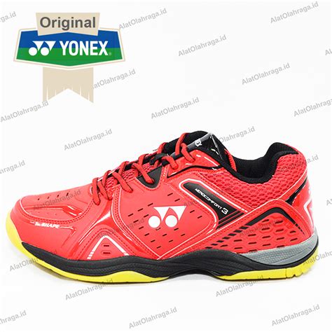 Sepatu Badminton Yonex Aero Comfort 3 Red Black Alat Olahraga
