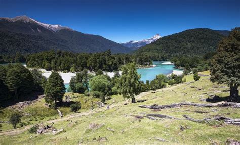 863446 Patagonia Chile Scenery Mountains Forests Grasslands Sky