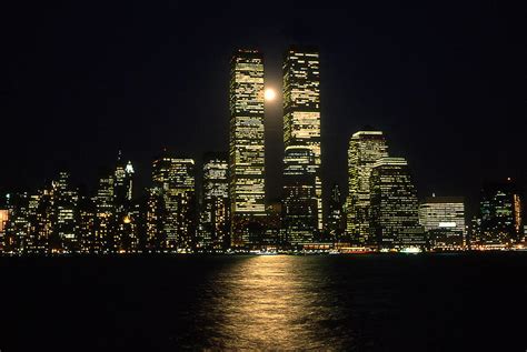 Full Moon Over Twin Towers Photograph By Ron Eckert