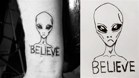 Alien Tattoo Designs Draw Your Hand Easy Alien Tattoo Designs Youtube