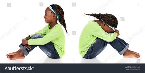 Adorable Small African Child Braids Wearing Stock Photo 148365428