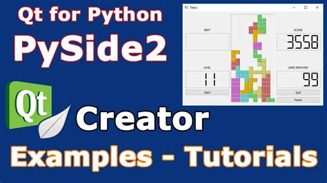 Pyside Qt For Python Examples Tutorials Qt Creator Youtube