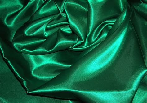 Baroque Satin Fabric Emerald Green Color 45 Wide 100
