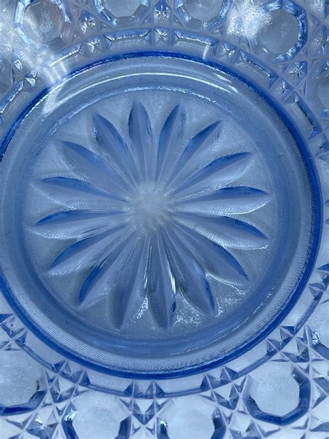 Vintage Blue Opaque Glass Bowlcandy Dish Etsy