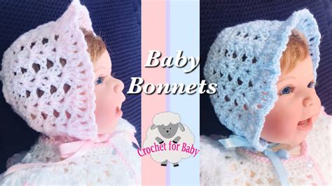 How To Crochet Newborn Baby Bonnet 0 6m Boy Or Girl Baby Caps Fast