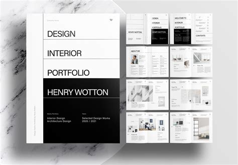 Free Indesign Interior Portfolio Layout Template