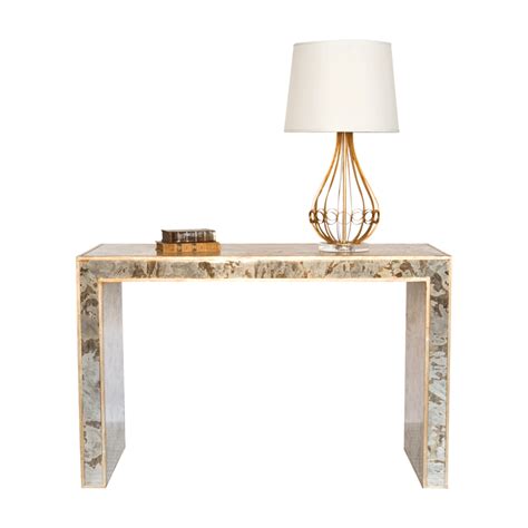 MIRROR CONSOLE TABLE GOLD LEAF | Mirrored console table, Mirror console, Gold leaf furniture