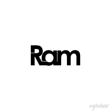 Ram Letter Original Monogram Logo Design Wall Stickers Inspiration