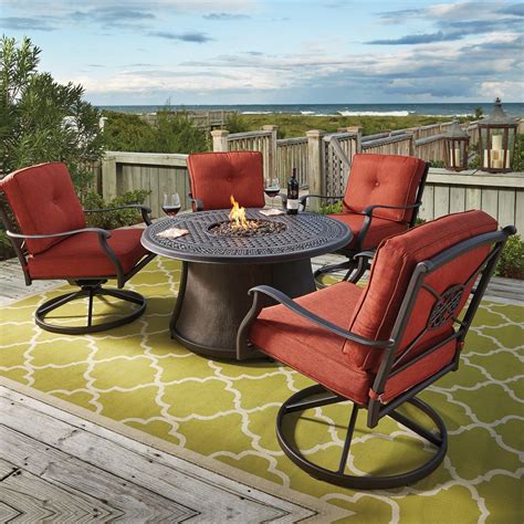 Burnella 5 Piece Outdoor Fire Pit Set By Signature Design By Ashley