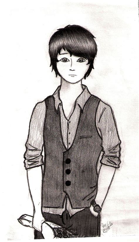 Sad Anime Boy Drawings In Pencil Sad Boy Sketch At