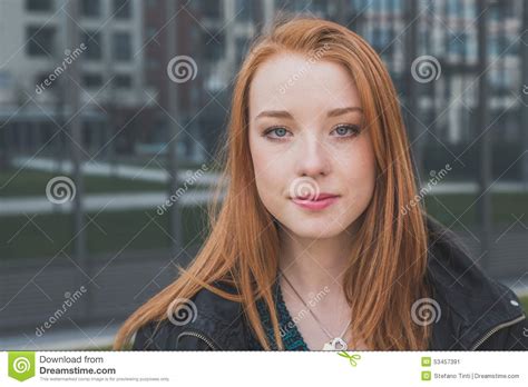 Beautiful Girl Posing In The City Streets Stock Image Image Of Girl