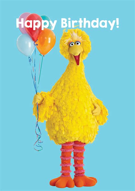 Big Bird Sesame Street Happy Birthday Greeting Card